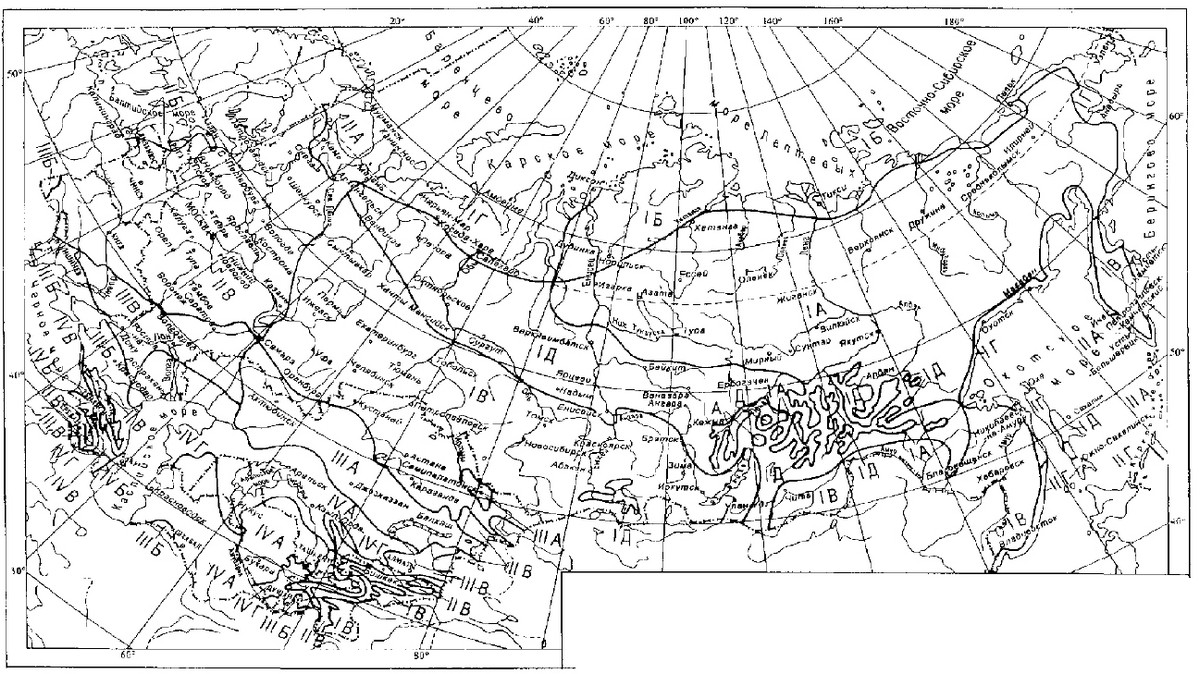 климатические районы и подрайоны